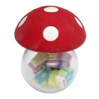 Toadstool Eraser Set