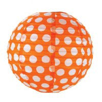 Polka Dot Lantern - Orange